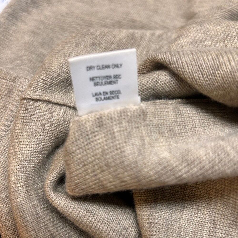 Worth New York Knit Dress Womens Petite P Beige 100% Wool Sleeveless Midi - Picture 10 of 10